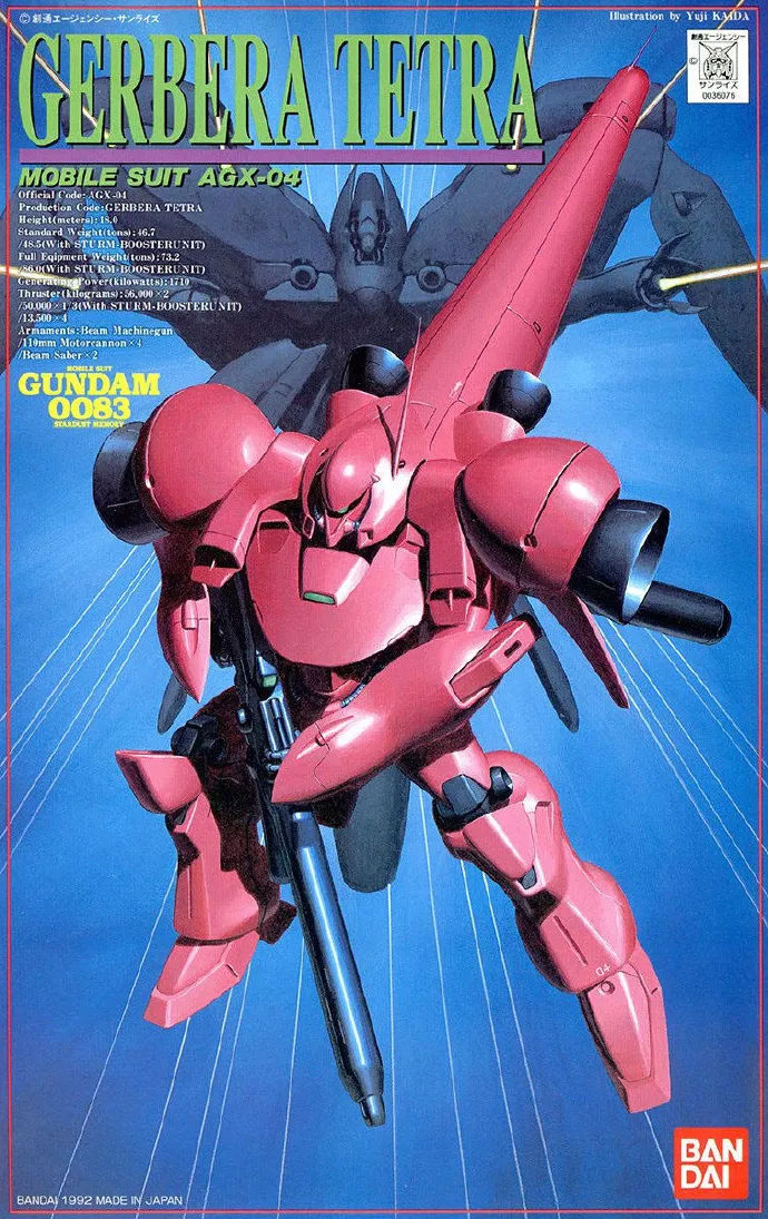 Mobile Suit Gundam 0083 1/144 No.5 Scale Model AGX-04 Gerbera Tetra