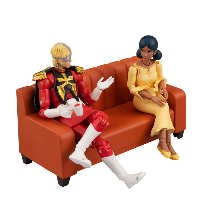 Megahobby Gundam Military Generation Collection EX 1/18 Lalah Sune + Char Aznable(Military Uniform)(Mobile Suit Gundam)